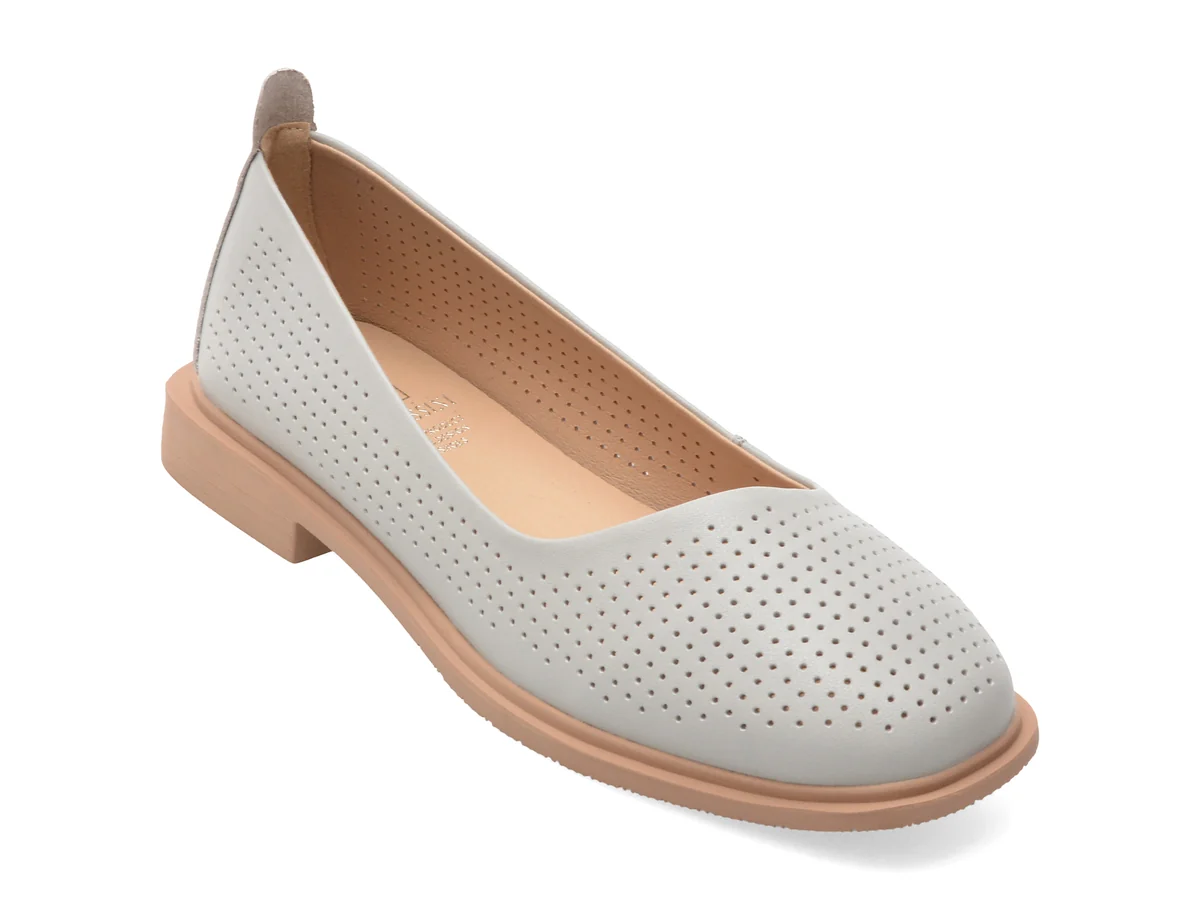 Balerini Flavia Passini Gri 330 Din Piele Naturala