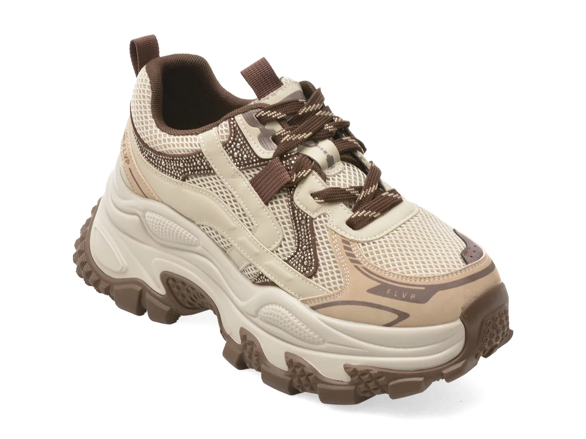 Pantofi Sport Flavia Passini Bej, 933, Din Piele Ecologica