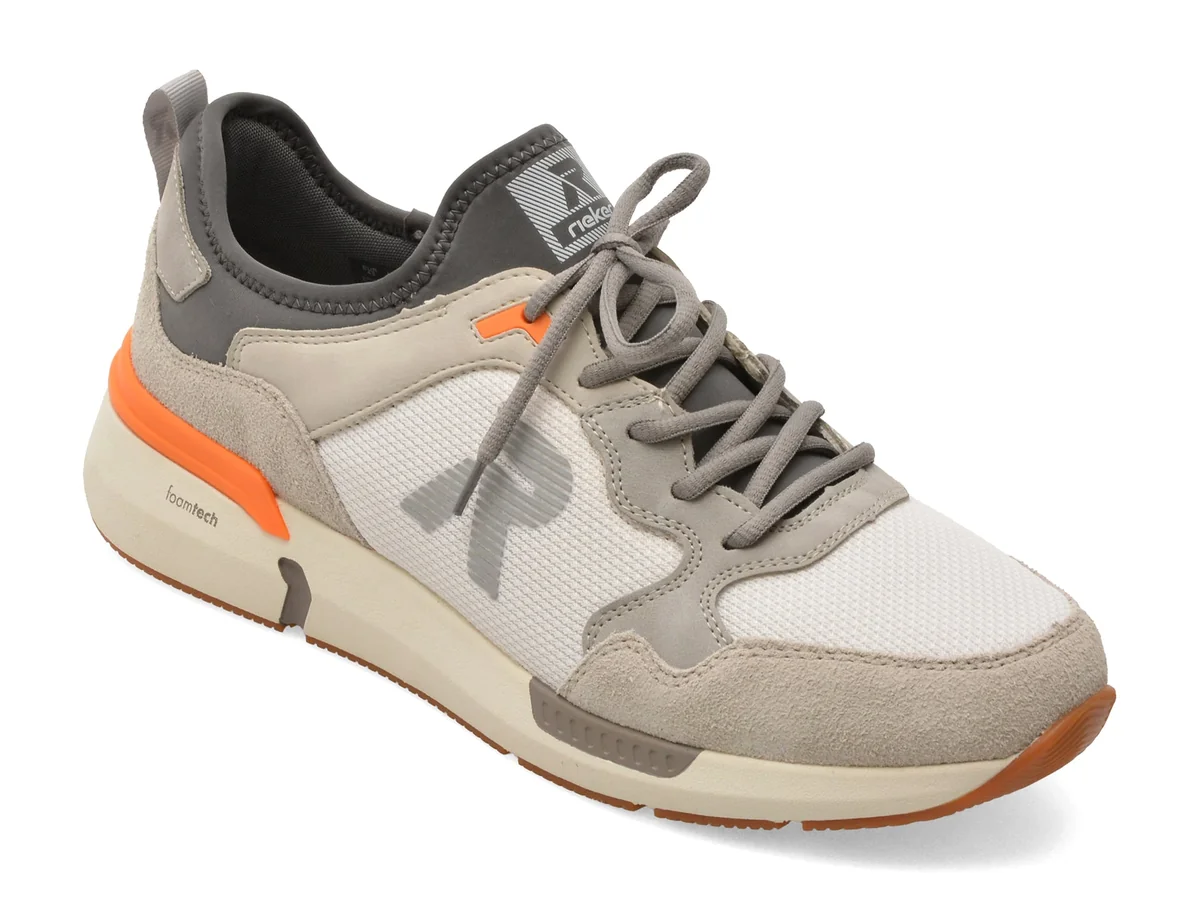 Pantofi Sport Rieker Gri U1405 Din Material Textil