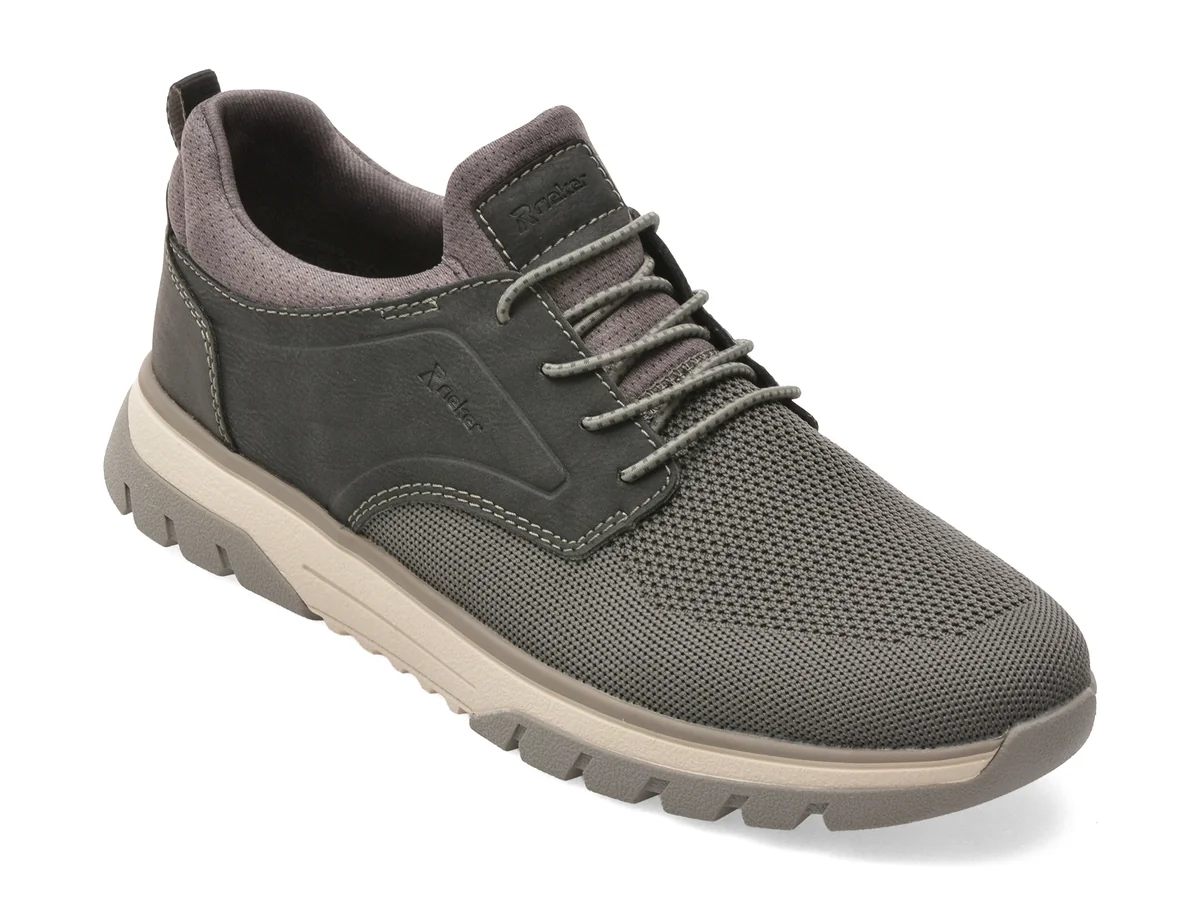 Pantofi Sport Rieker Negri, B9352, Din Material Textil