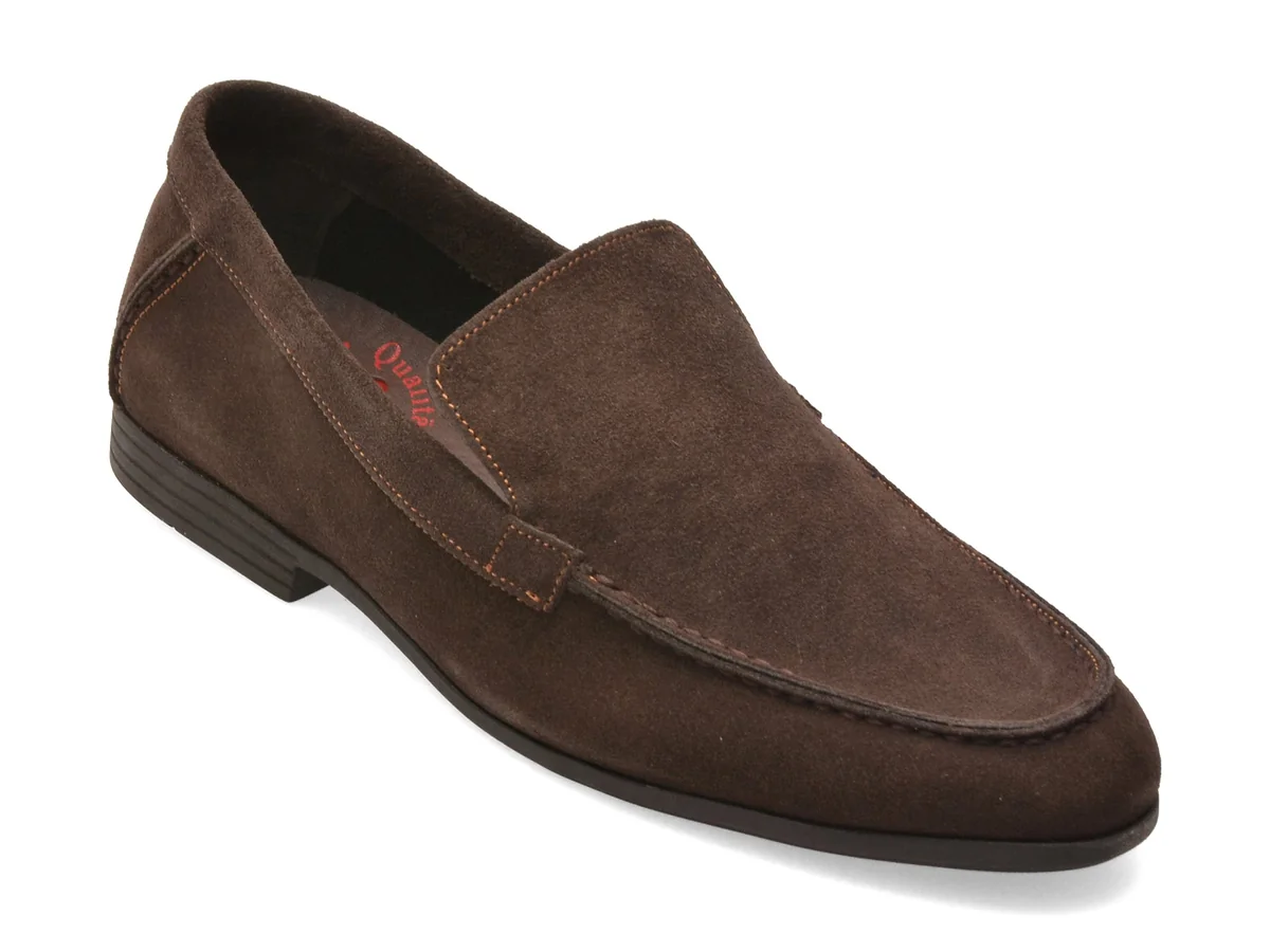 Mocasini Otter Maro, 5014, Din Piele Întoarsă