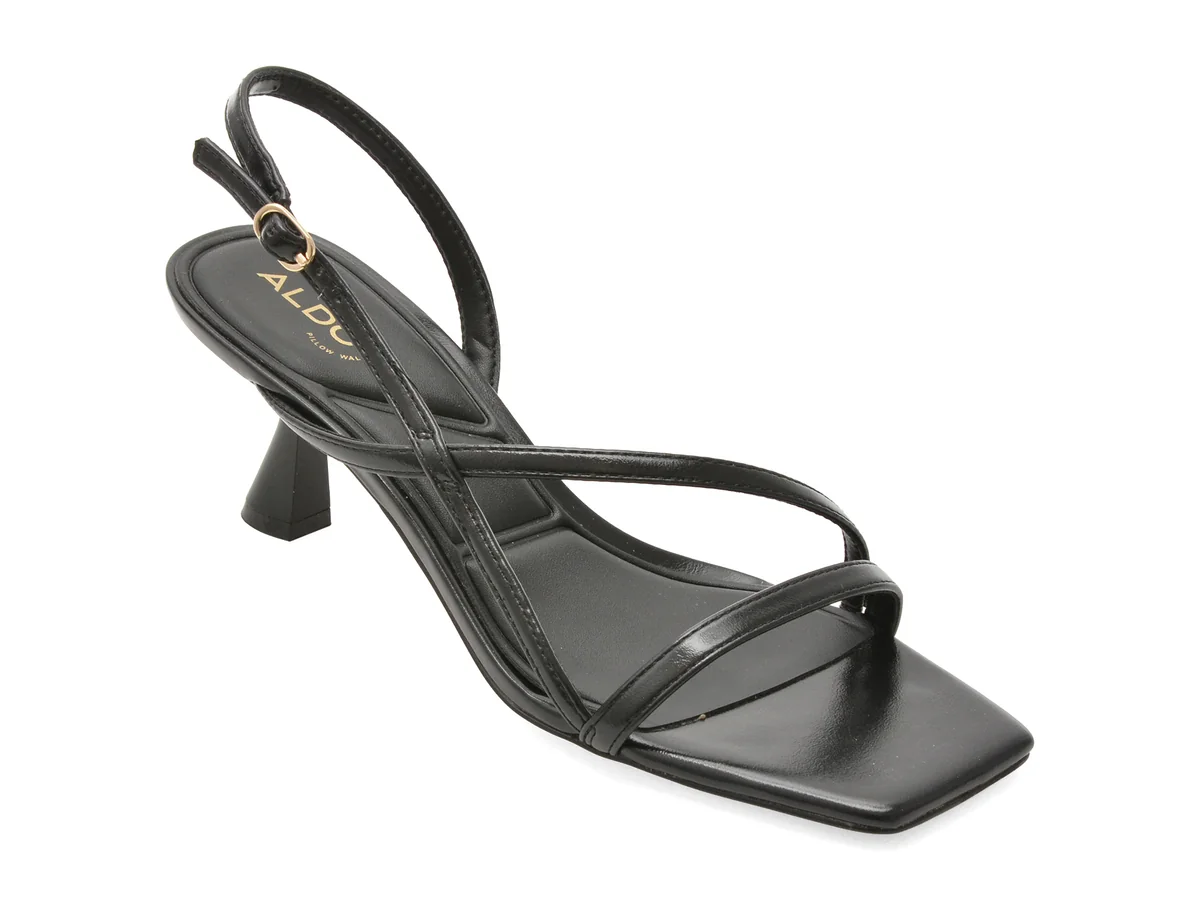 Sandale Elegante Aldo Negre, NASTAZIA 001, Din Piele Ecologică