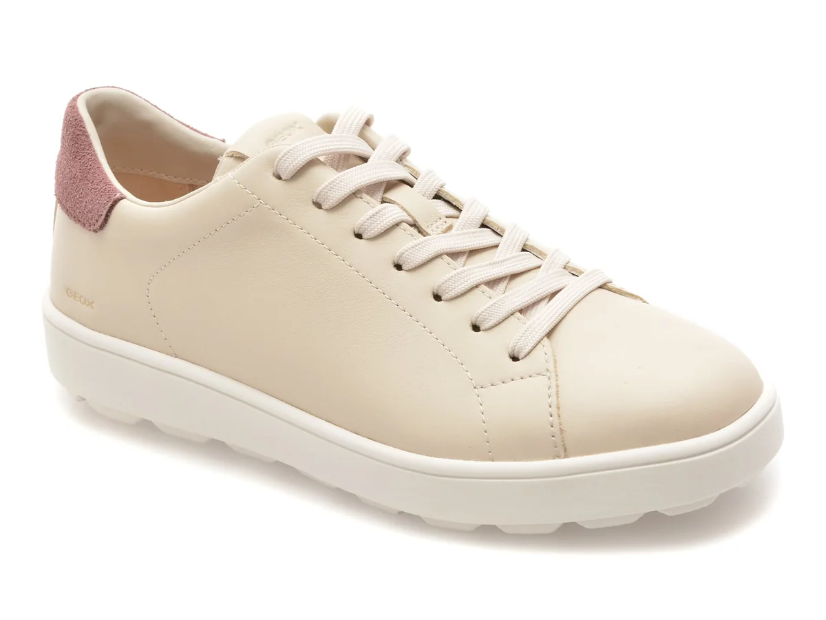 Pantofi Sport Geox Bej, D65PJC, Din Piele Naturală