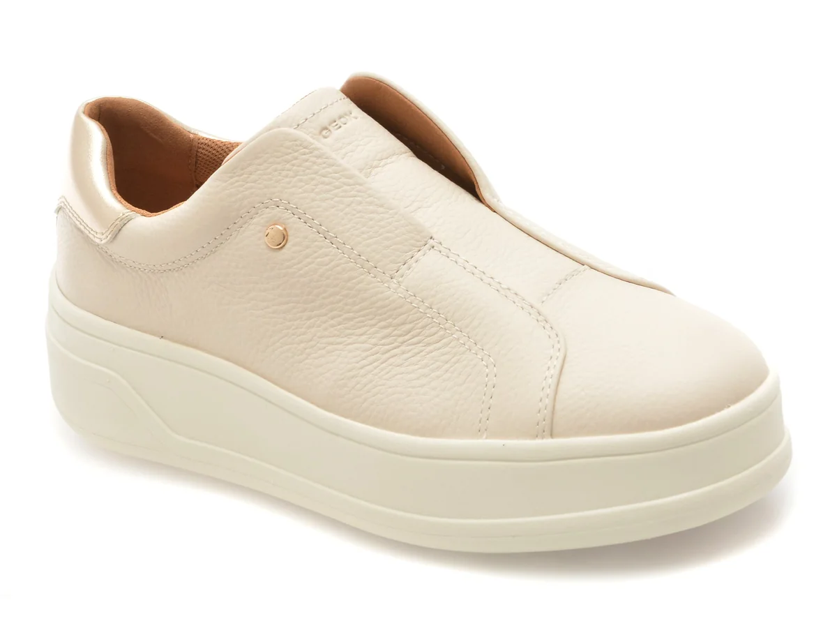 Pantofi Sport Geox Bej, D65WVE, Din Piele Naturală