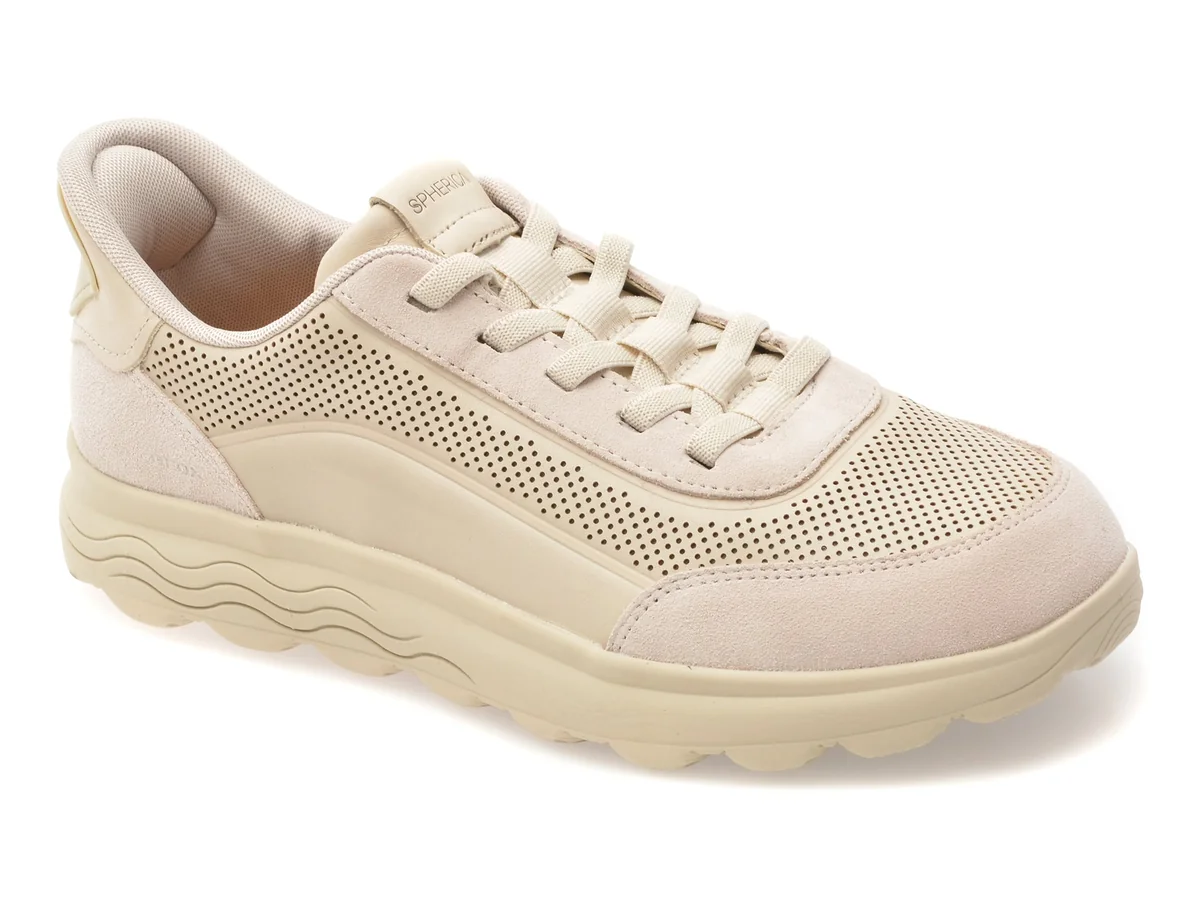 Pantofi Sport Geox Bej, U65MPC, Din Piele Naturală