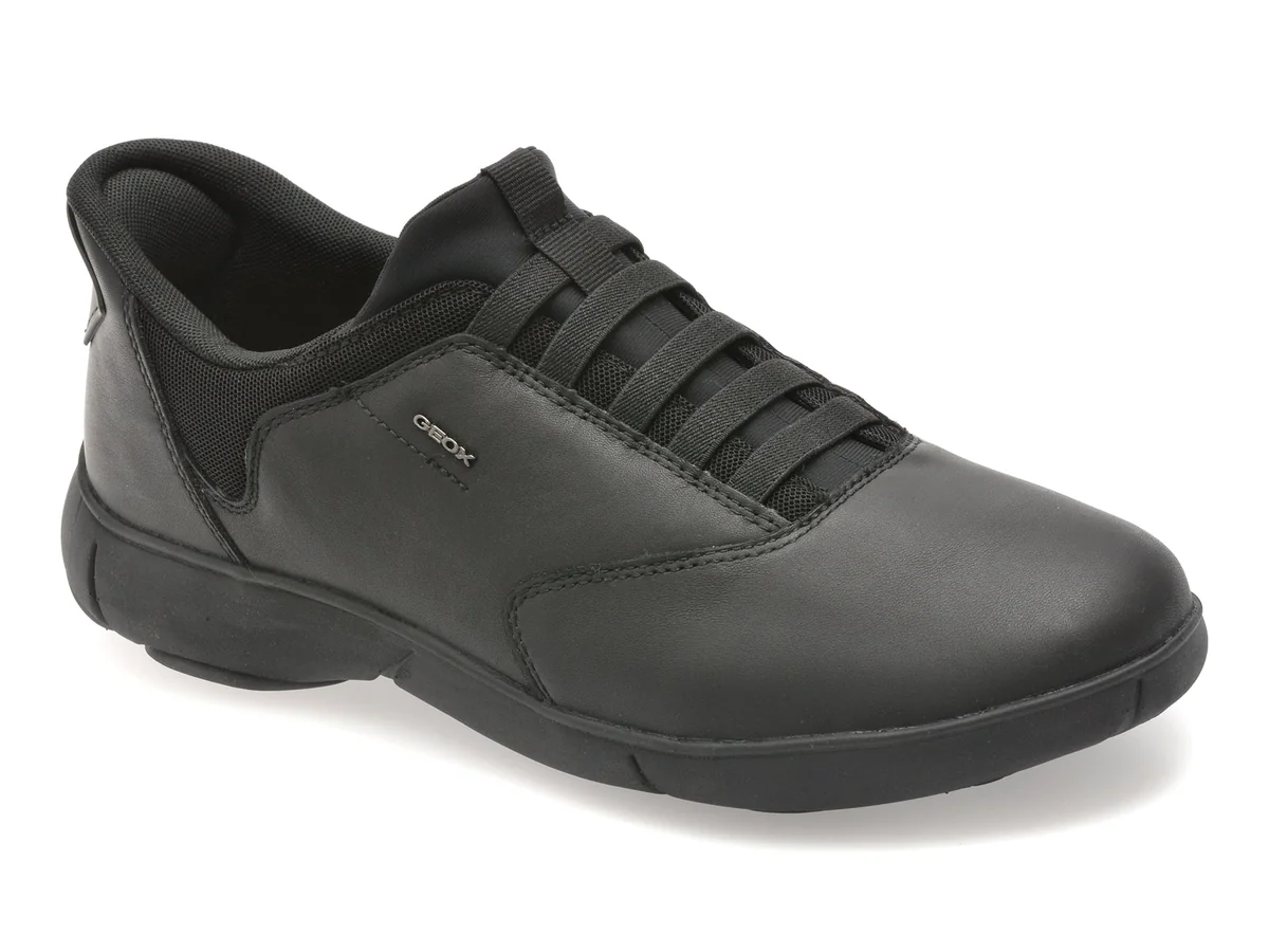 Pantofi Sport Geox Negri, U56MXB, Din Piele Naturala