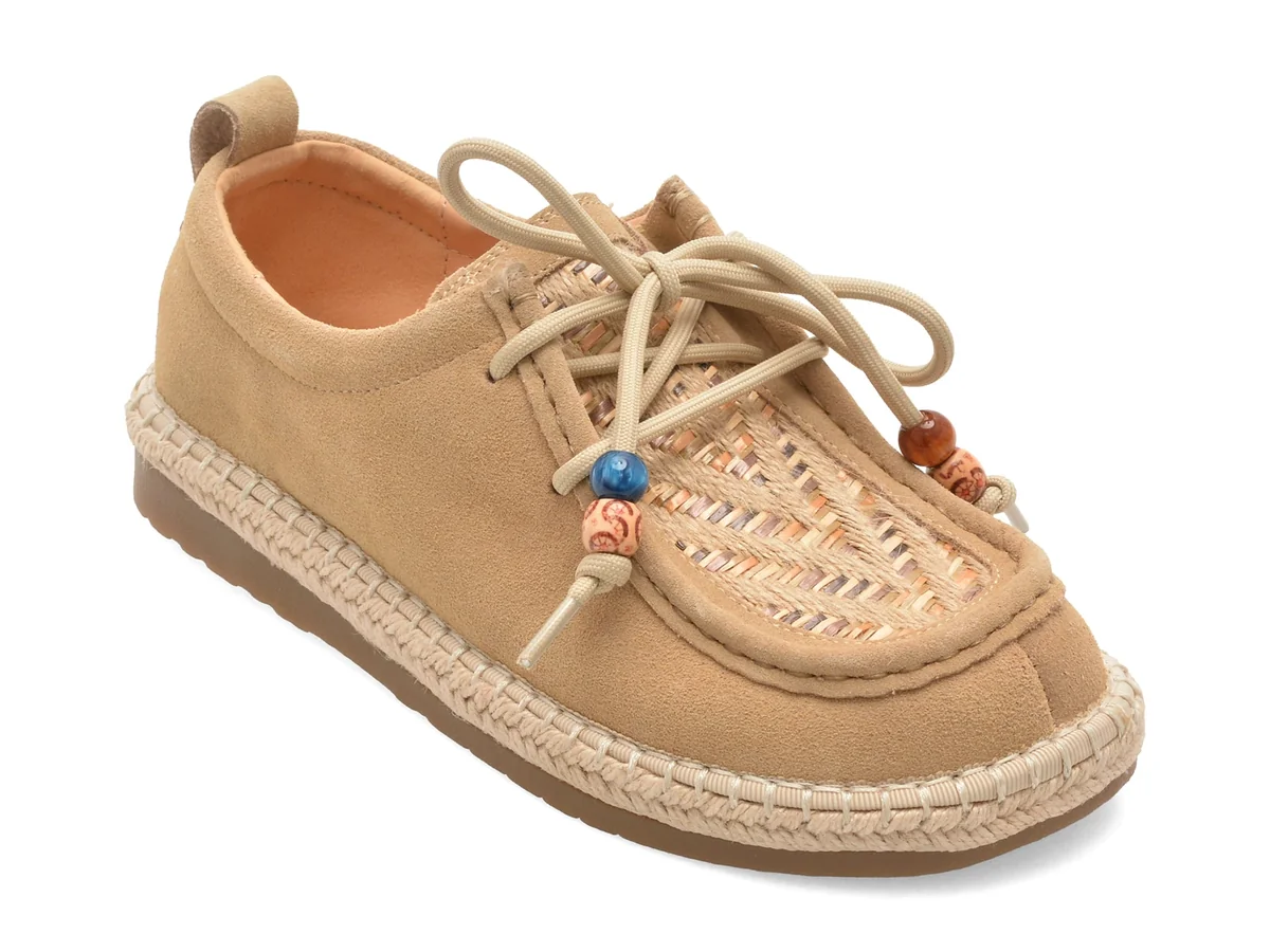 Mocasini Gryxx Bej, 361, Din Piele Întoarsă