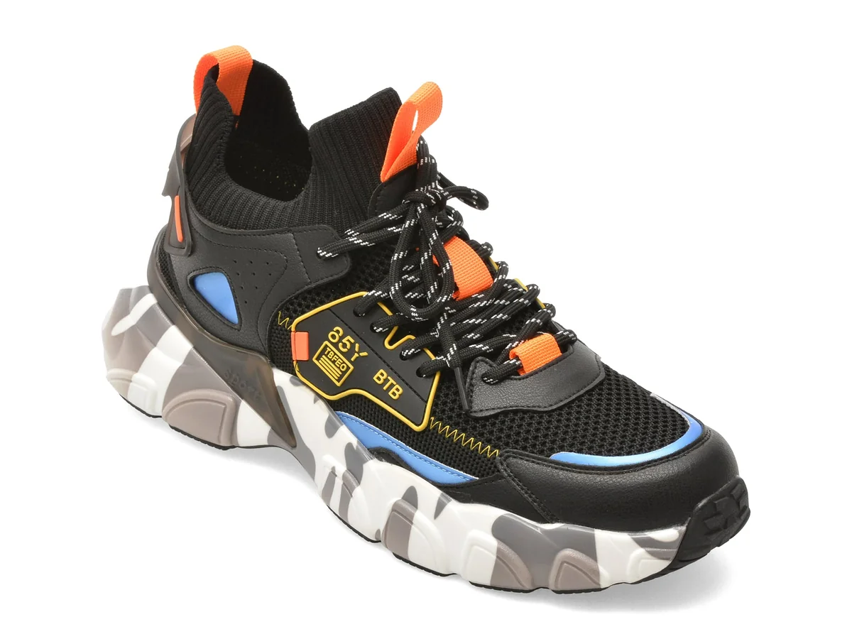 Pantofi Bite The Bullet Negri, 23168, Din Material Textil