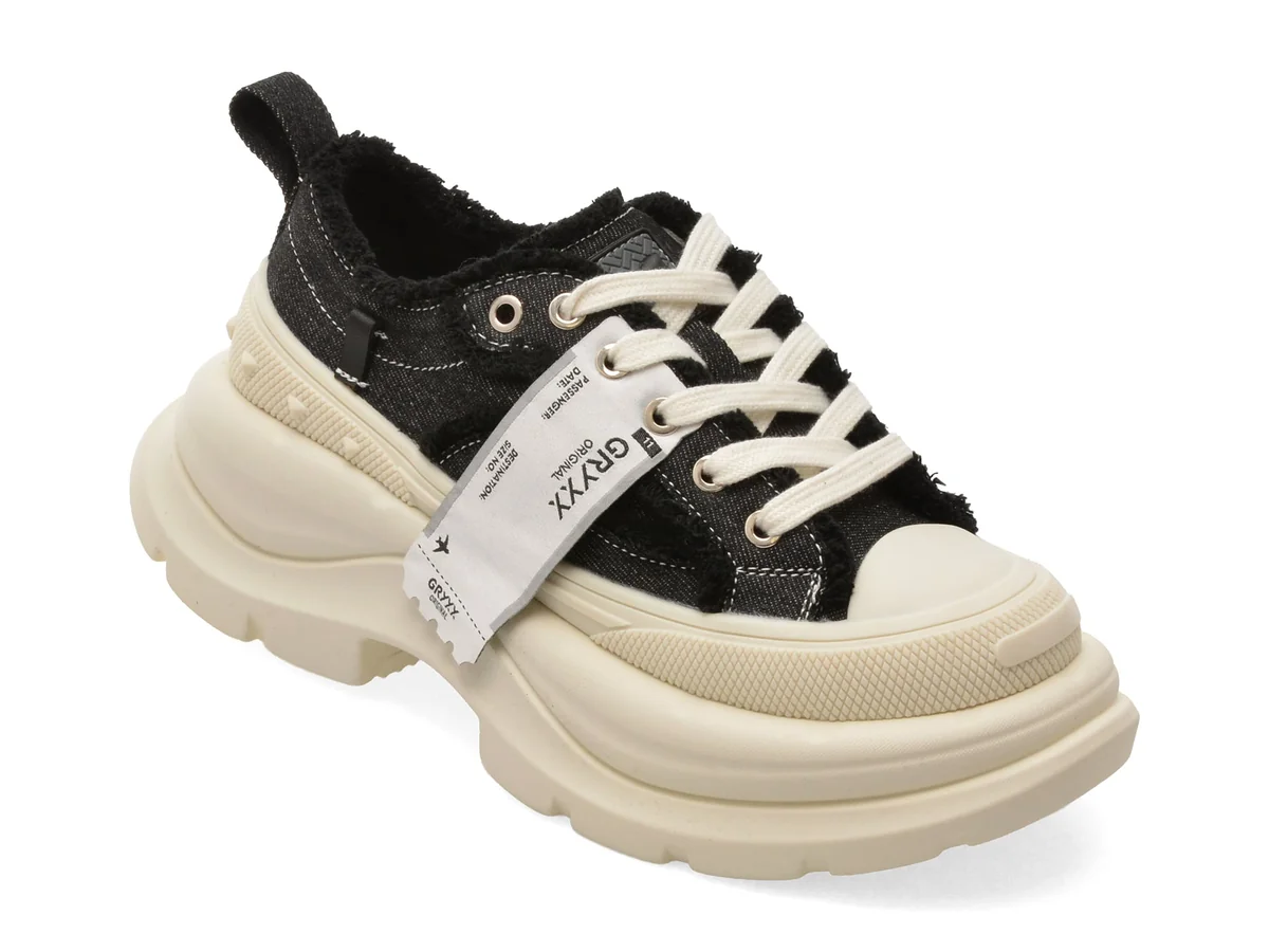 Pantofi Sport Gryxx Negri, 5368, Din Material Textil