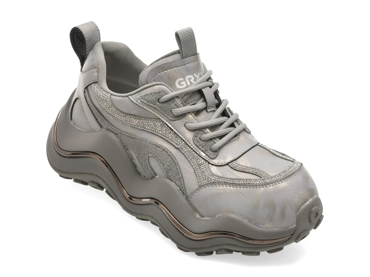 Pantofi Sport Gryxx Gri, 251029, Din Piele Naturala