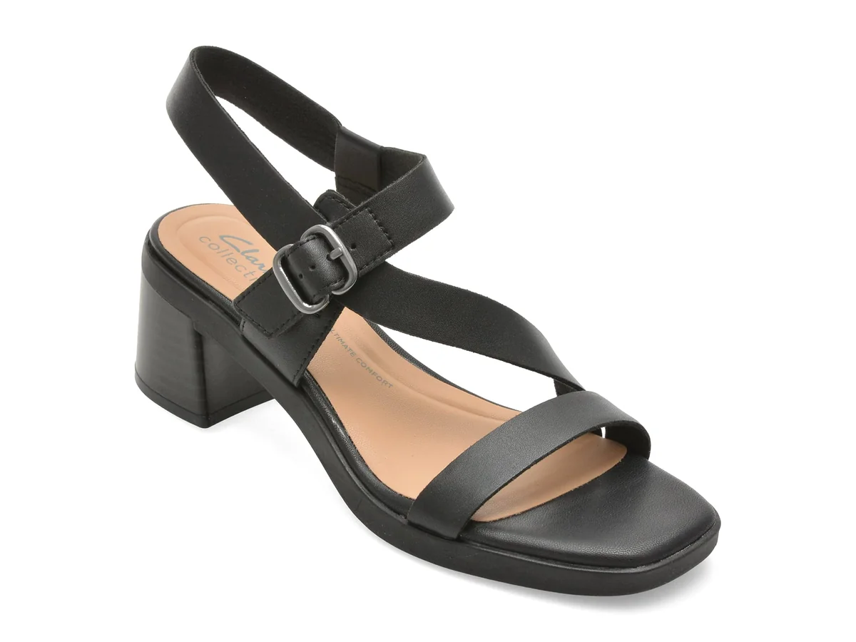 Sandale Clarks Negre, Jaylan Sol, Din Piele Naturală