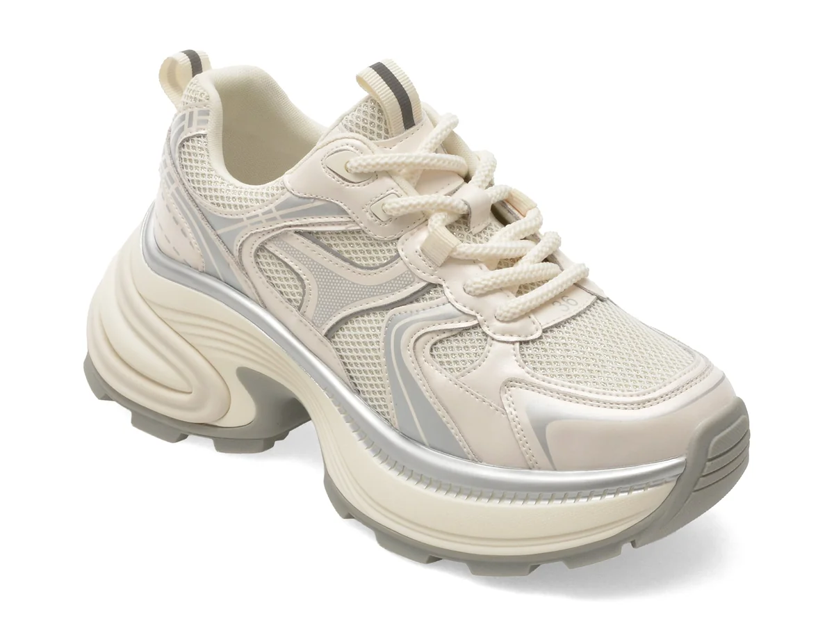 Pantofi Sport Flavia Passini Albi 910 Din Piele Naturala