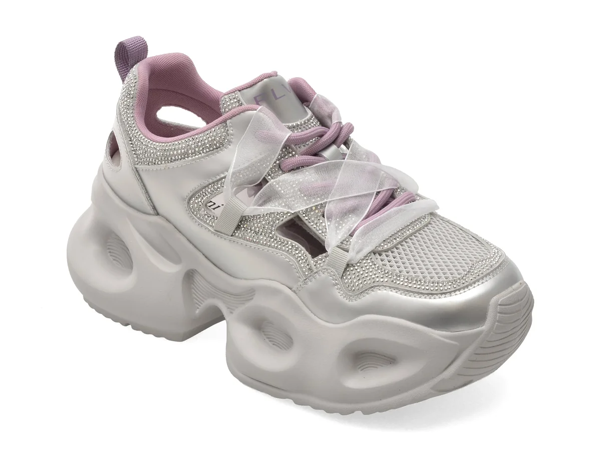 Pantofi Sport Flavia Passini Argintii 952 Din Piele Naturala