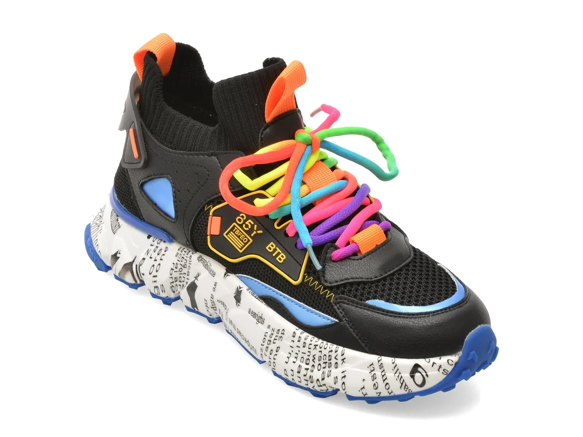 Pantofi Sport Bite The Bullet Negri, 231681, Din Material Textil