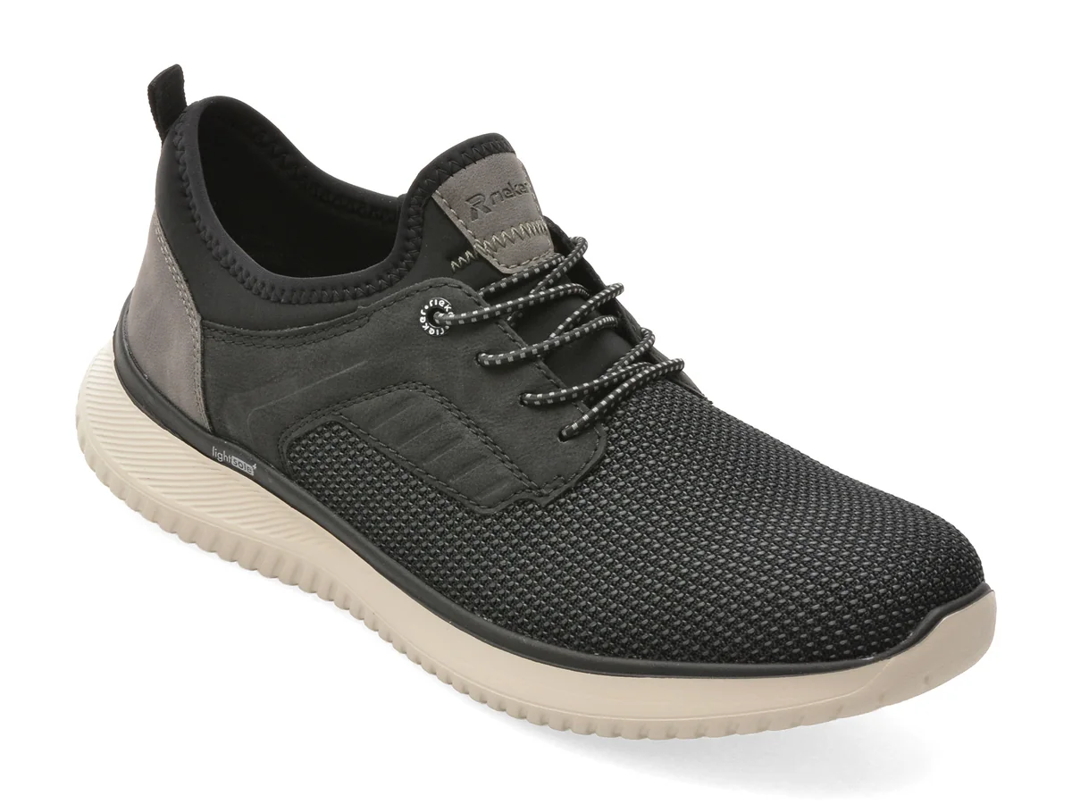 Pantofi Sport Rieker Negri, B9651, Din Material Textil