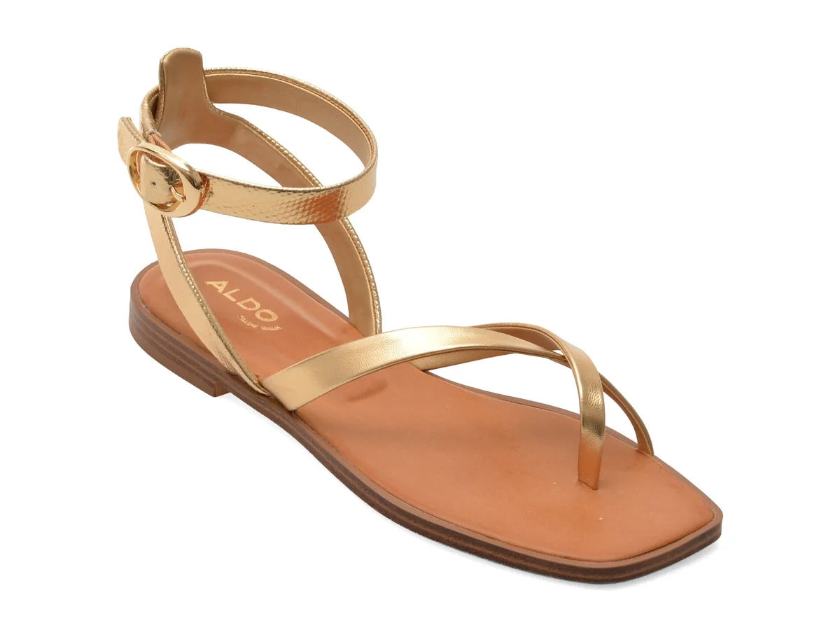 Sandale Aldo Aurii, Dares si 711, Din Piele Ecologică