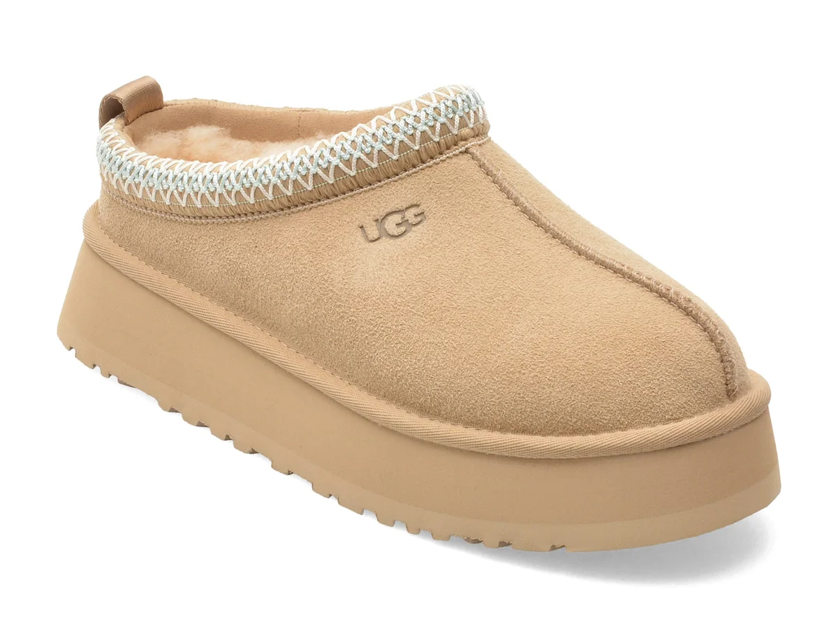 Papuci UGG Gri, TAZZ II, Din Piele Întoarsă