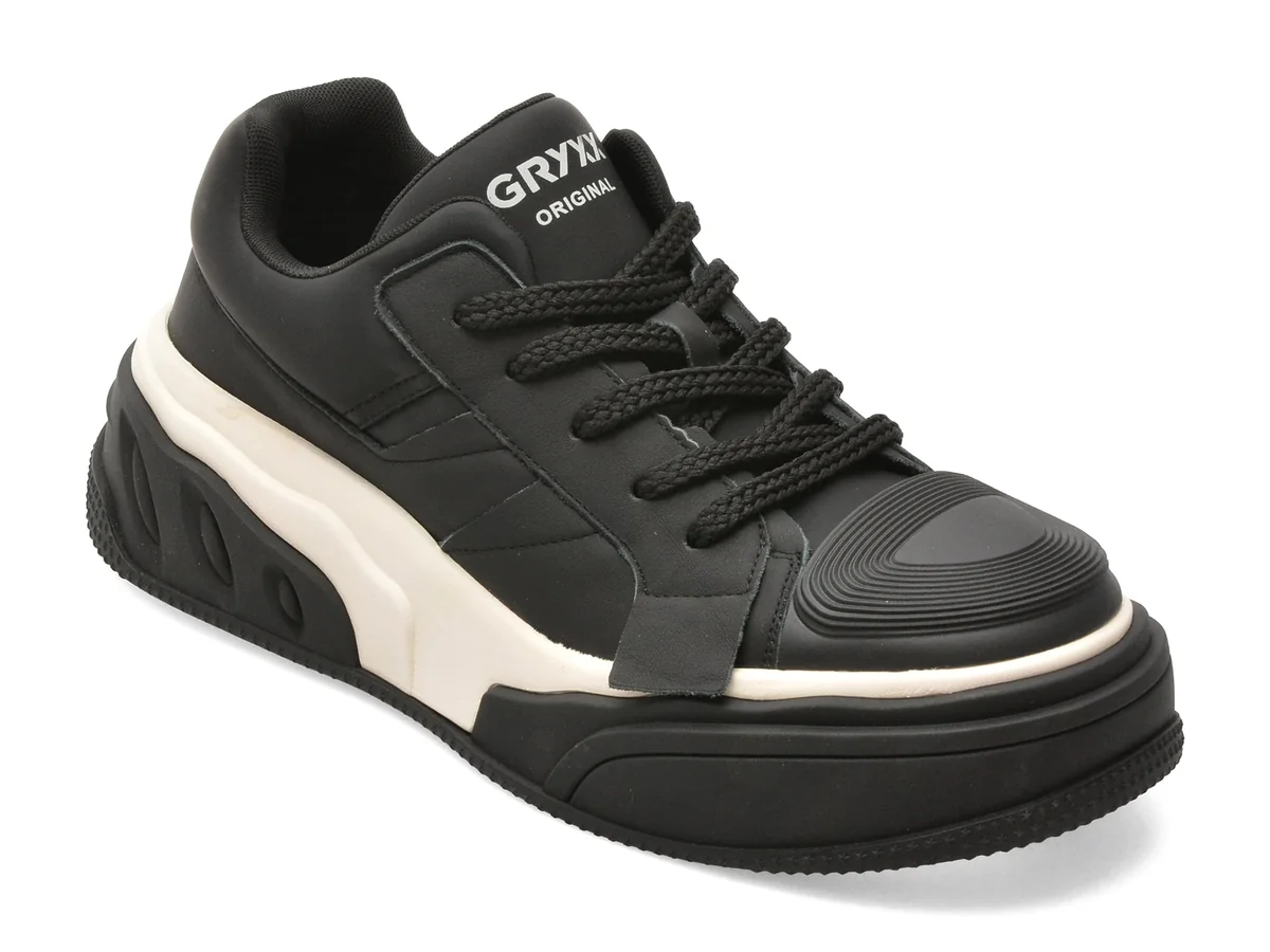 Pantofi Sport Gryxx Negri, 66608, Din Piele Naturala