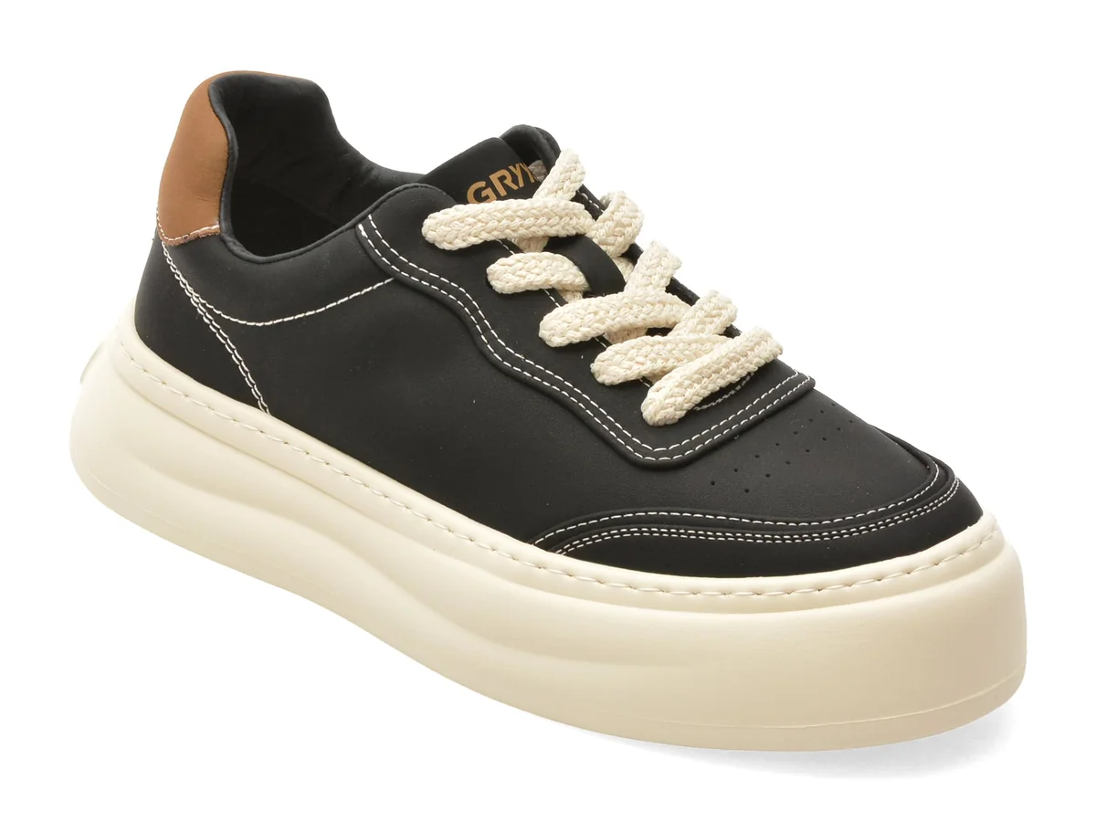 Pantofi Sport Gryxx Negri, 2028, Din Piele Naturala