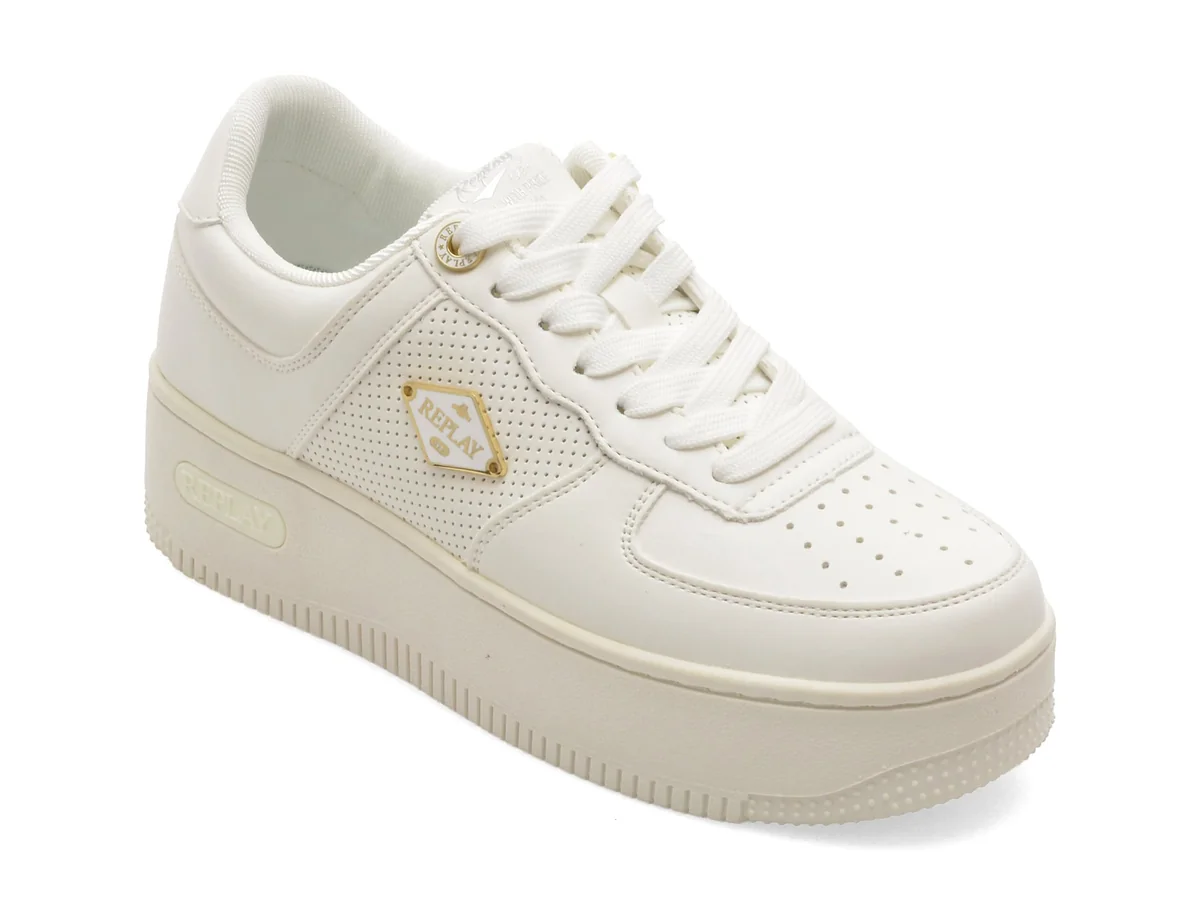 Pantofi Sport Replay Albi, WZ5O45S, Din Piele Ecologică