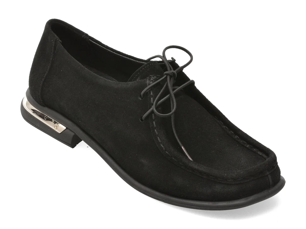 Mocasini Gryxx Negri, 25308, Din Piele Întoarsă