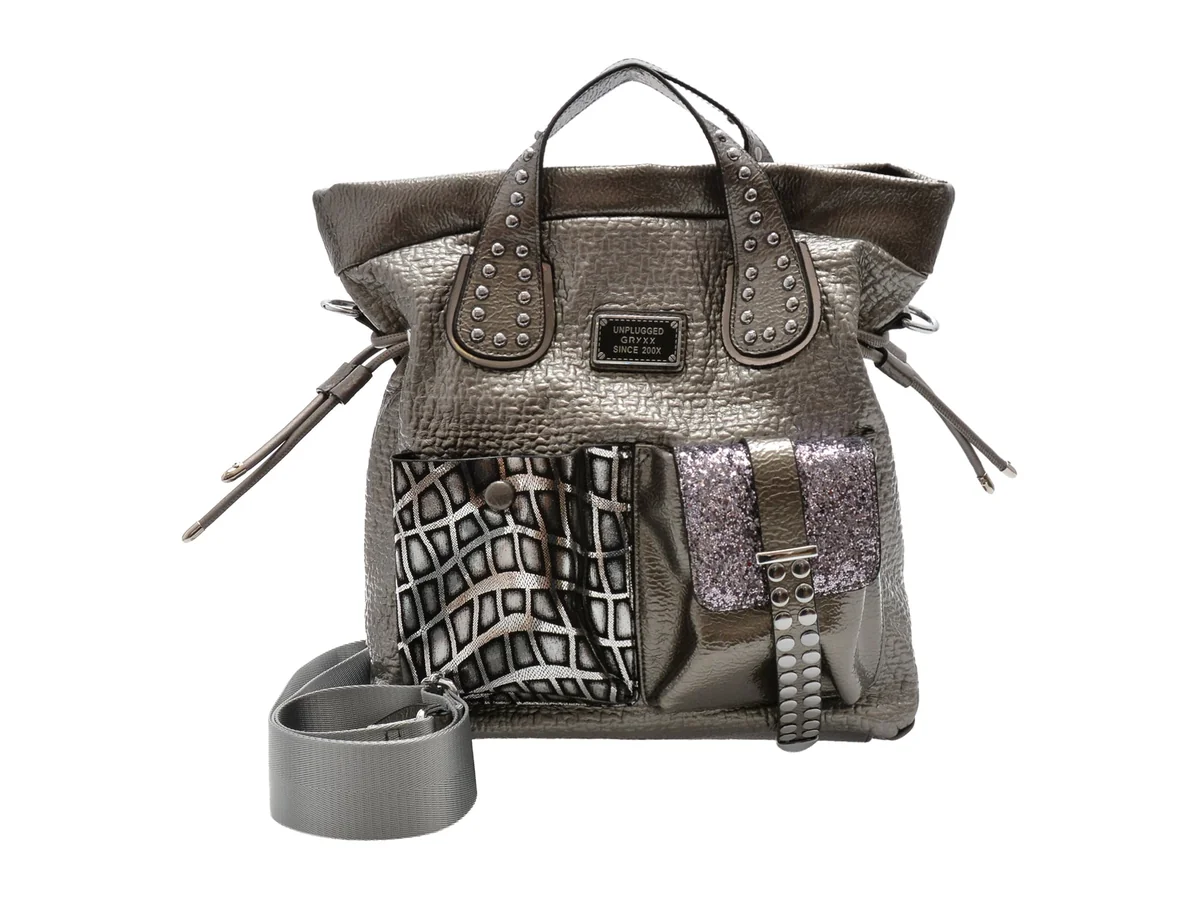 Geanta Gryxx Gri, 6381, Din Piele Ecologică