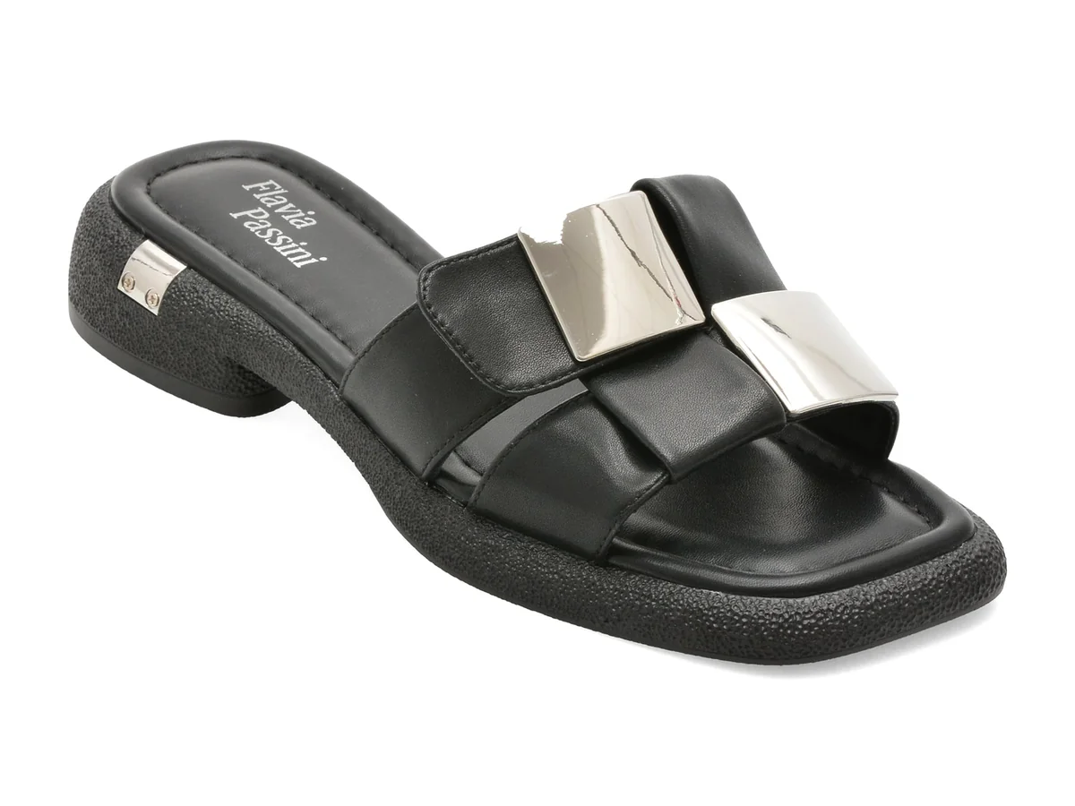 Papuci Flavia Passini Negri, X8962, Din Piele Naturala