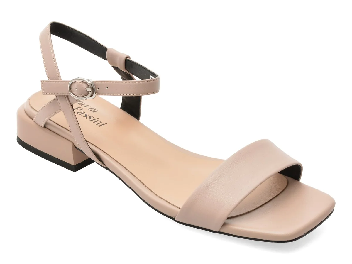 Sandale Flavia Passini Bej, X9015, Din Piele Naturala