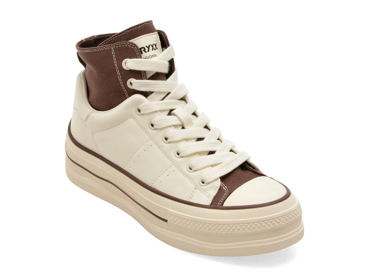 Ghete Sport Gryxx Albe, 5719, Din Piele Naturală