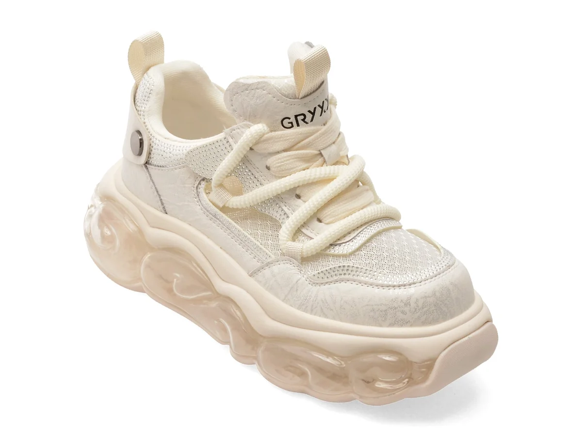 Pantofi Sport Gryxx Albi, 5372, Din Material Textil Și Piele Naturală