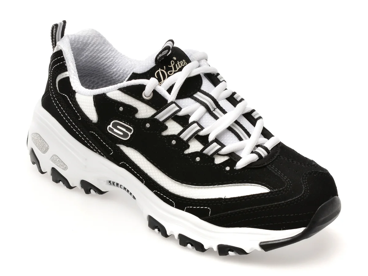 Pantofi Sport Skechers Alb-Negru, D Lites