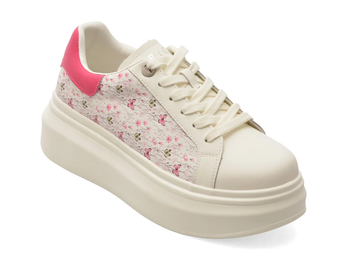 Pantofi Sport Epica Albi, 706, Din Piele Naturala