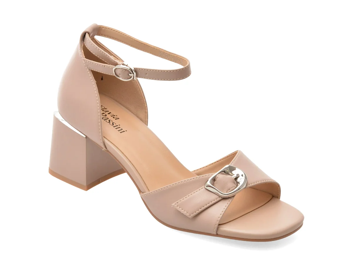 Sandale Flavia Passini Bej, V1030, Din Piele Naturala