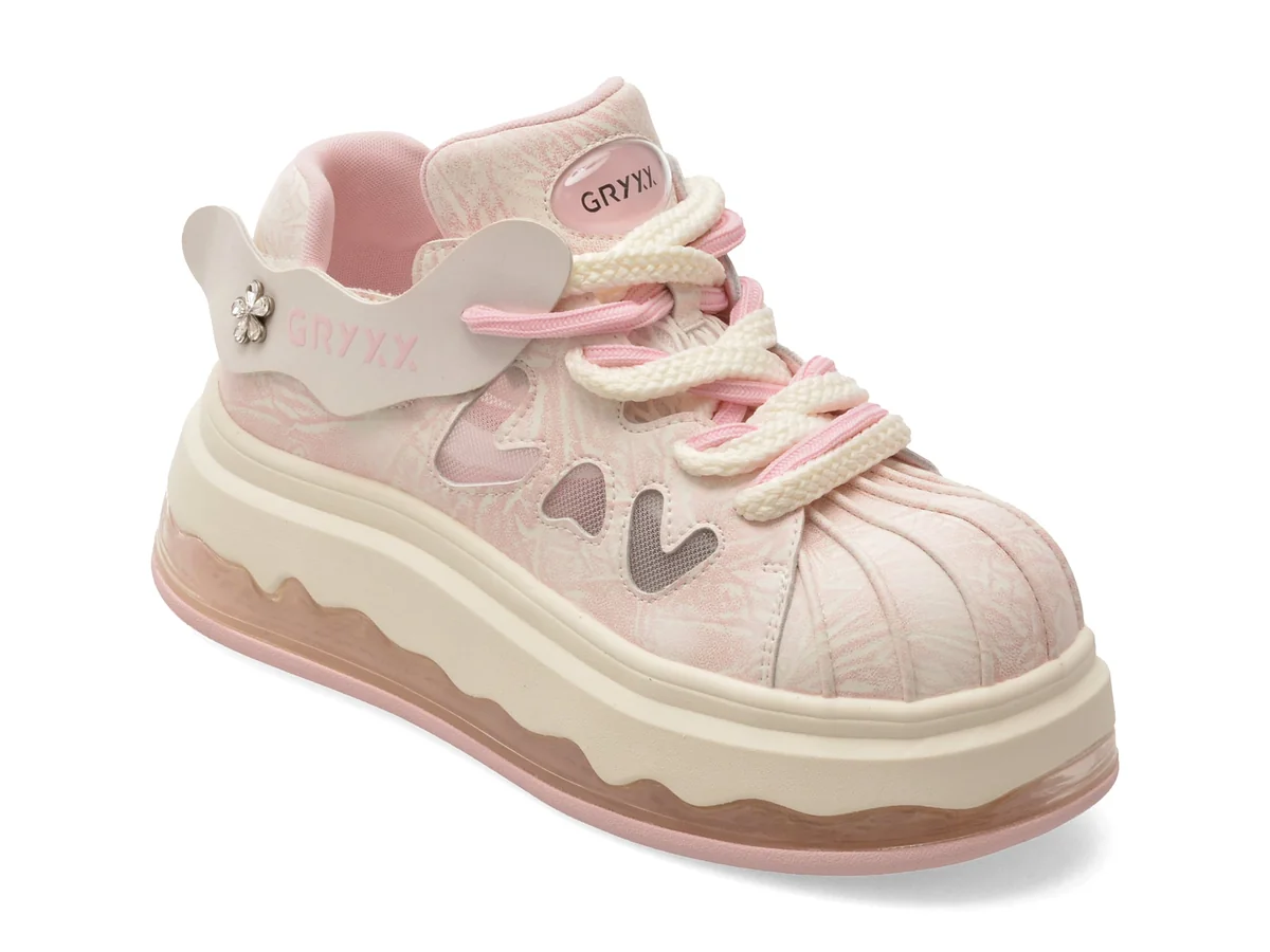Pantofi Sport Gryxx Roz, 55177, Din Piele Naturală