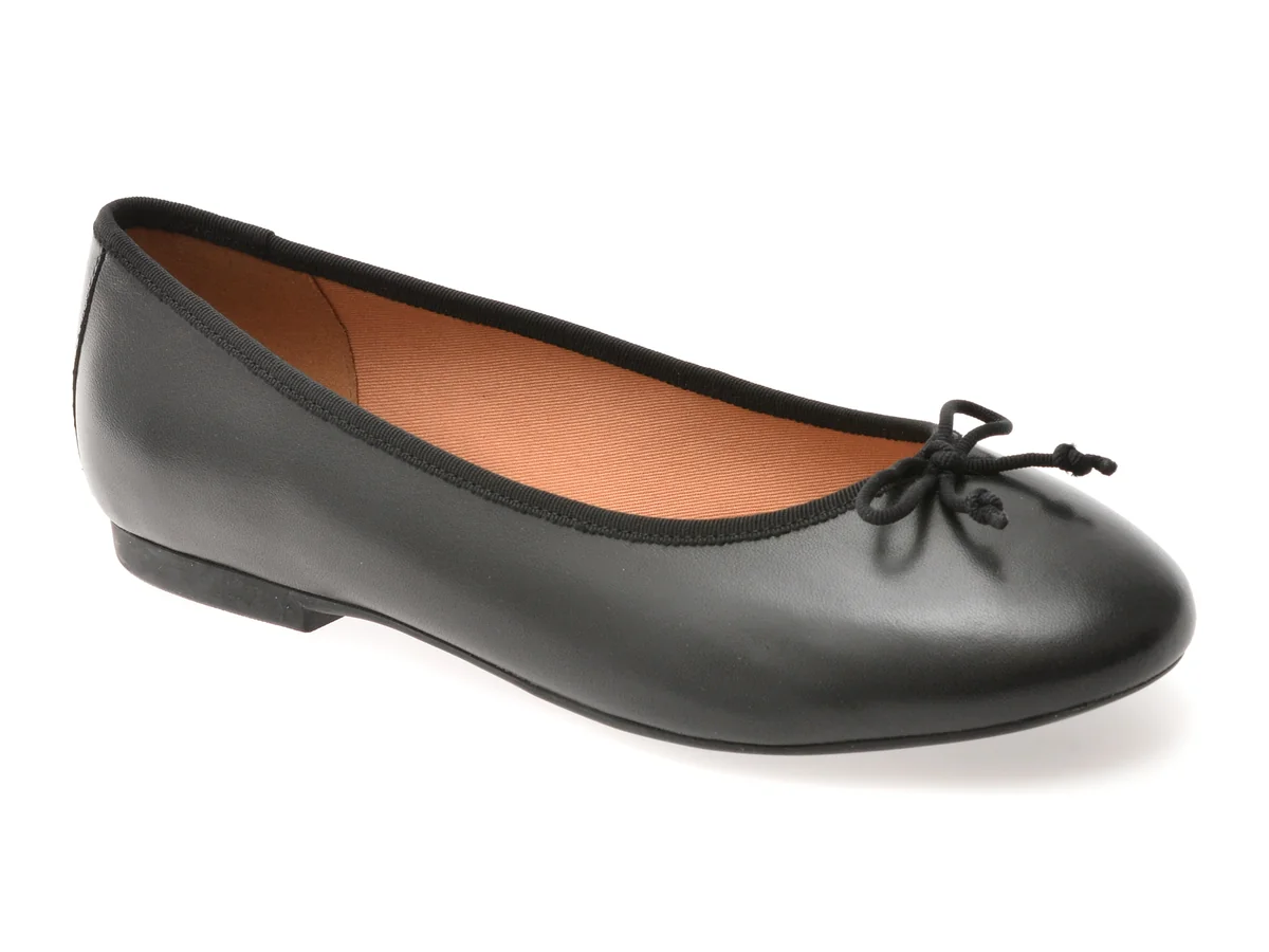 Balerini Geox Negri D654JF Din Piele Naturală