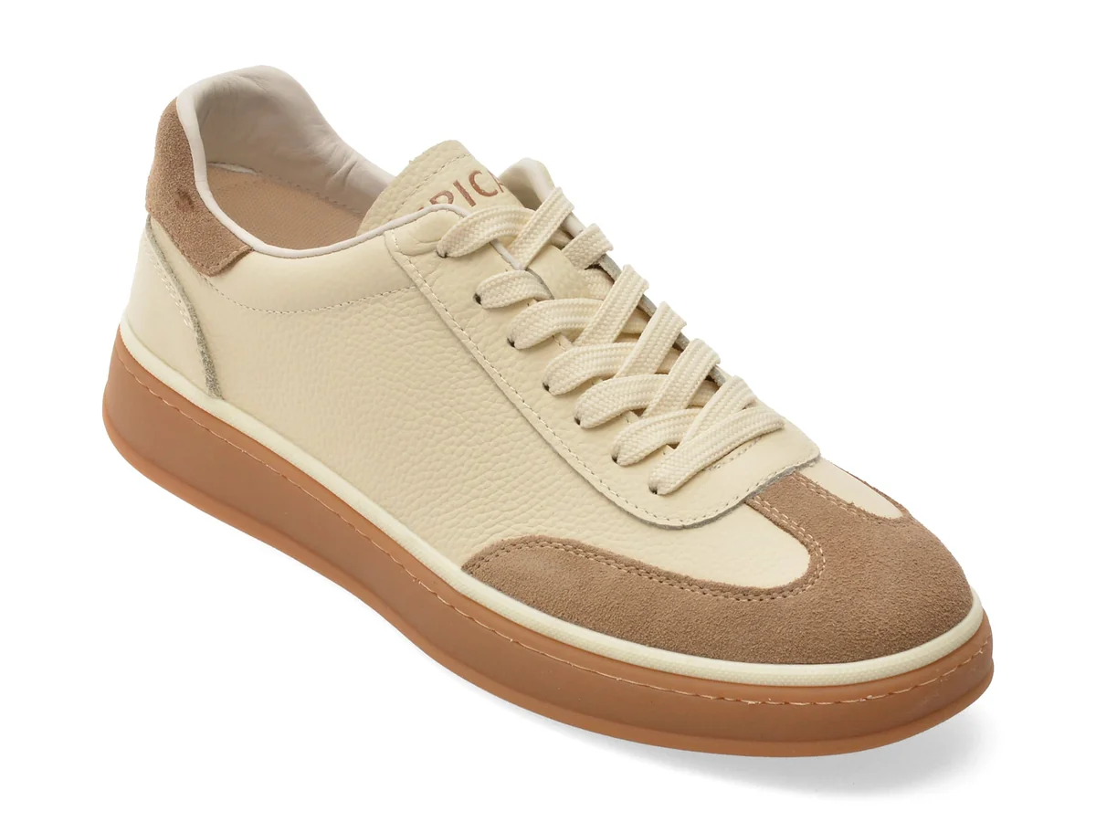 Pantofi Sport Epica Bej, 59215, Din Piele Naturala