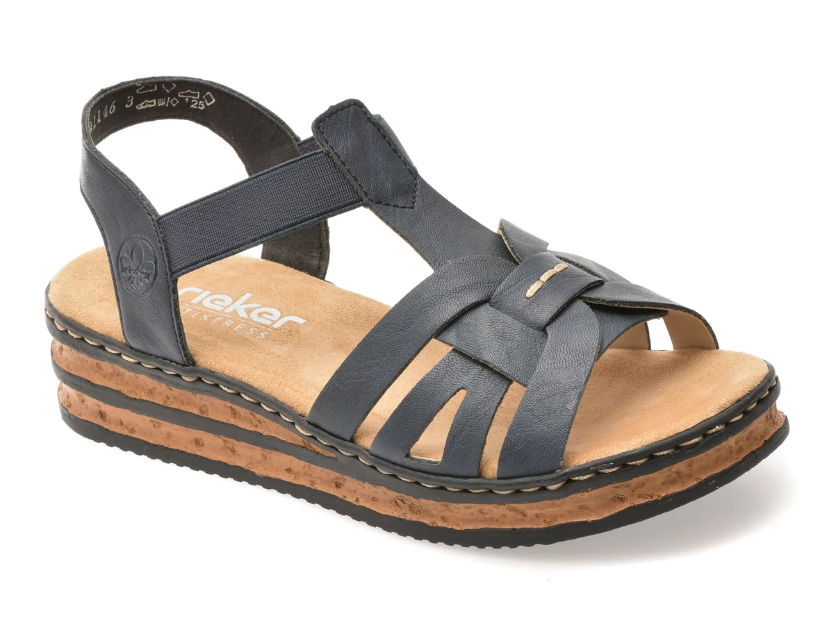Sandale Rieker Bleumarin 62918 Din Piele Ecologică