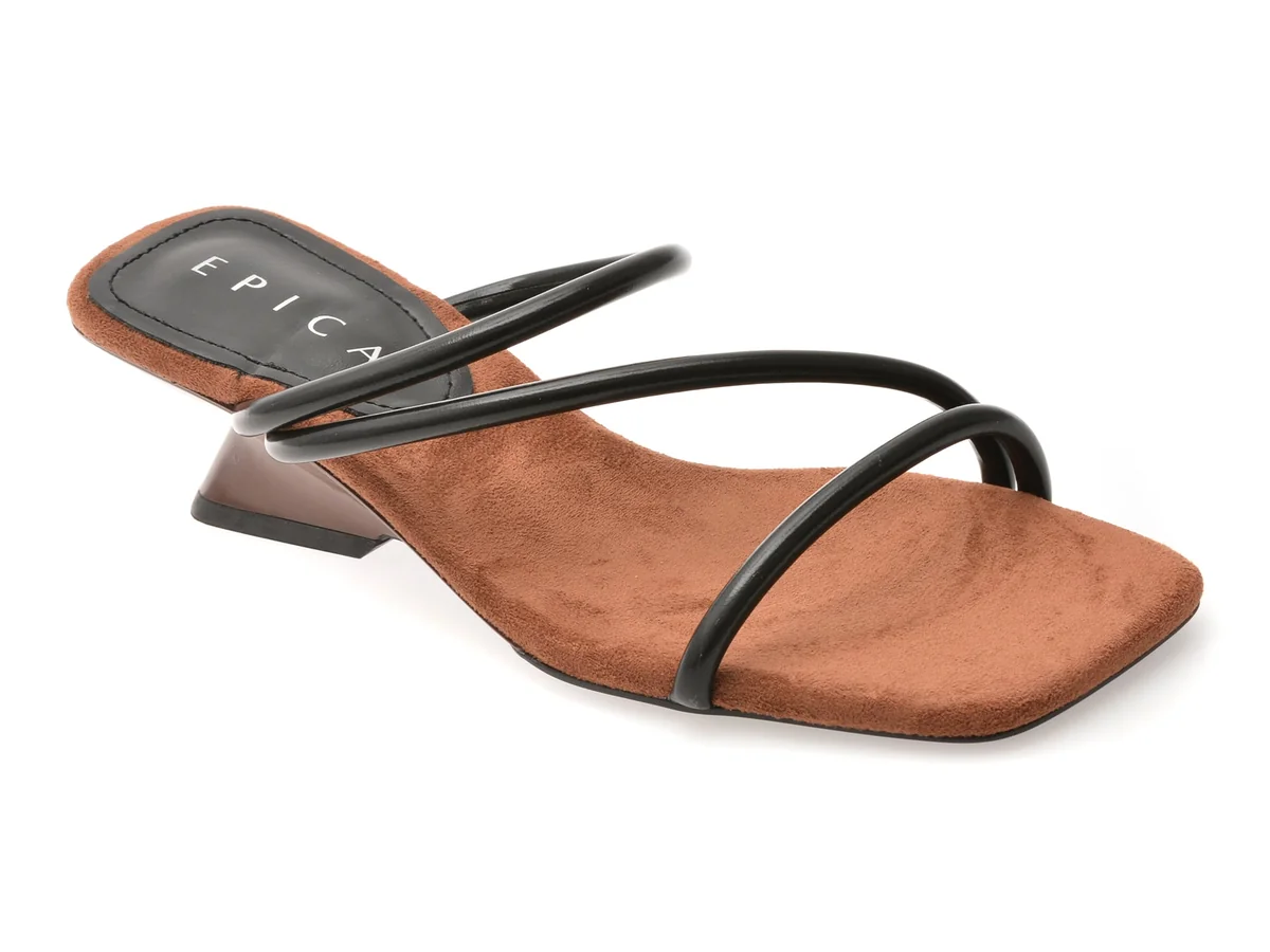 Papuci Epica Negri, 52107, Din Piele Ecologica