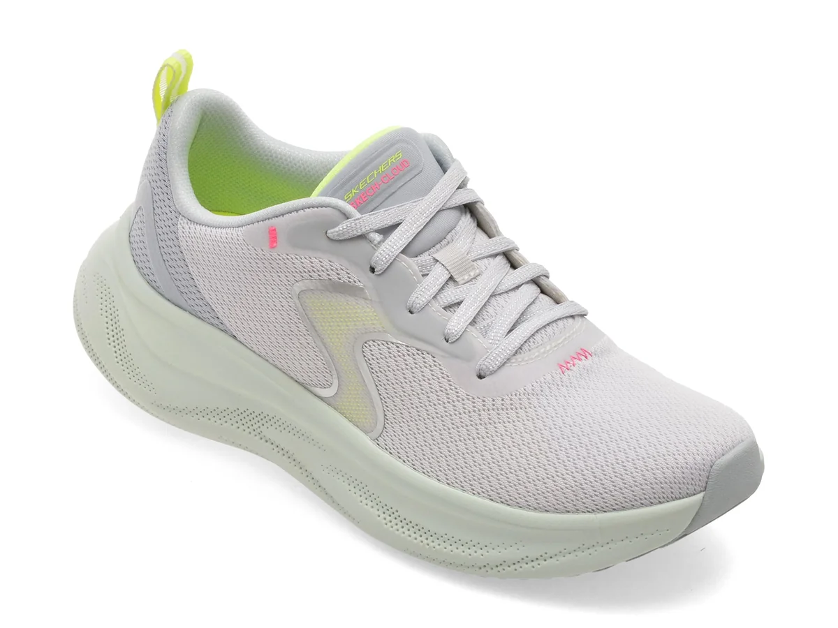 Pantofi Sport Skechers Gri, Skechers Cloud, Din Material Textil