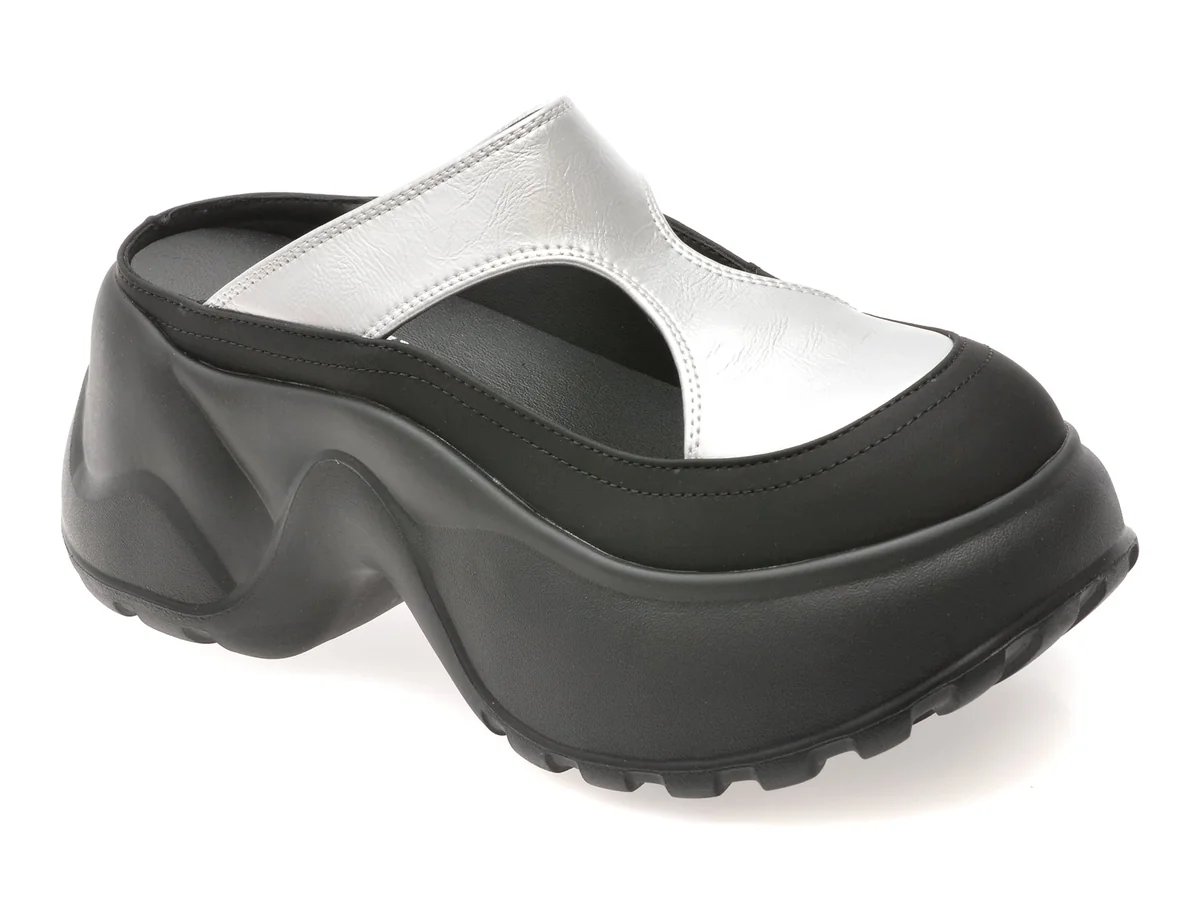 Papuci Gryxx Argintii, 6350, Din Piele Naturala