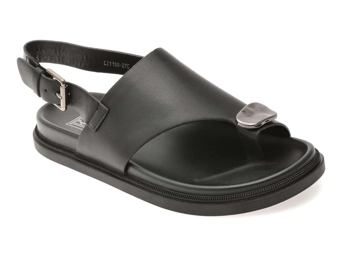 Sandale Flavia Passini Negre, 118627, Din Piele Naturala