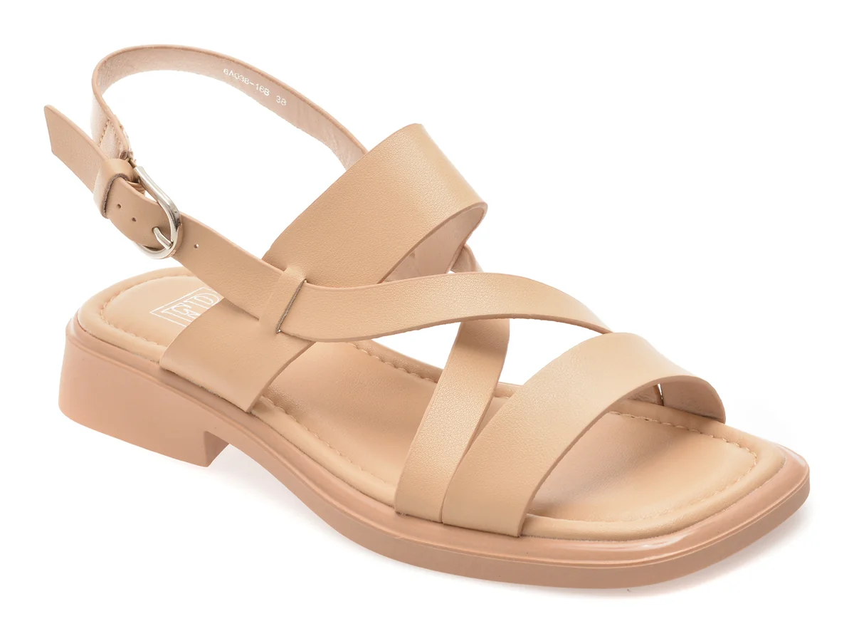 Sandale Flavia Passini Bej, 6A038, Din Piele Naturala