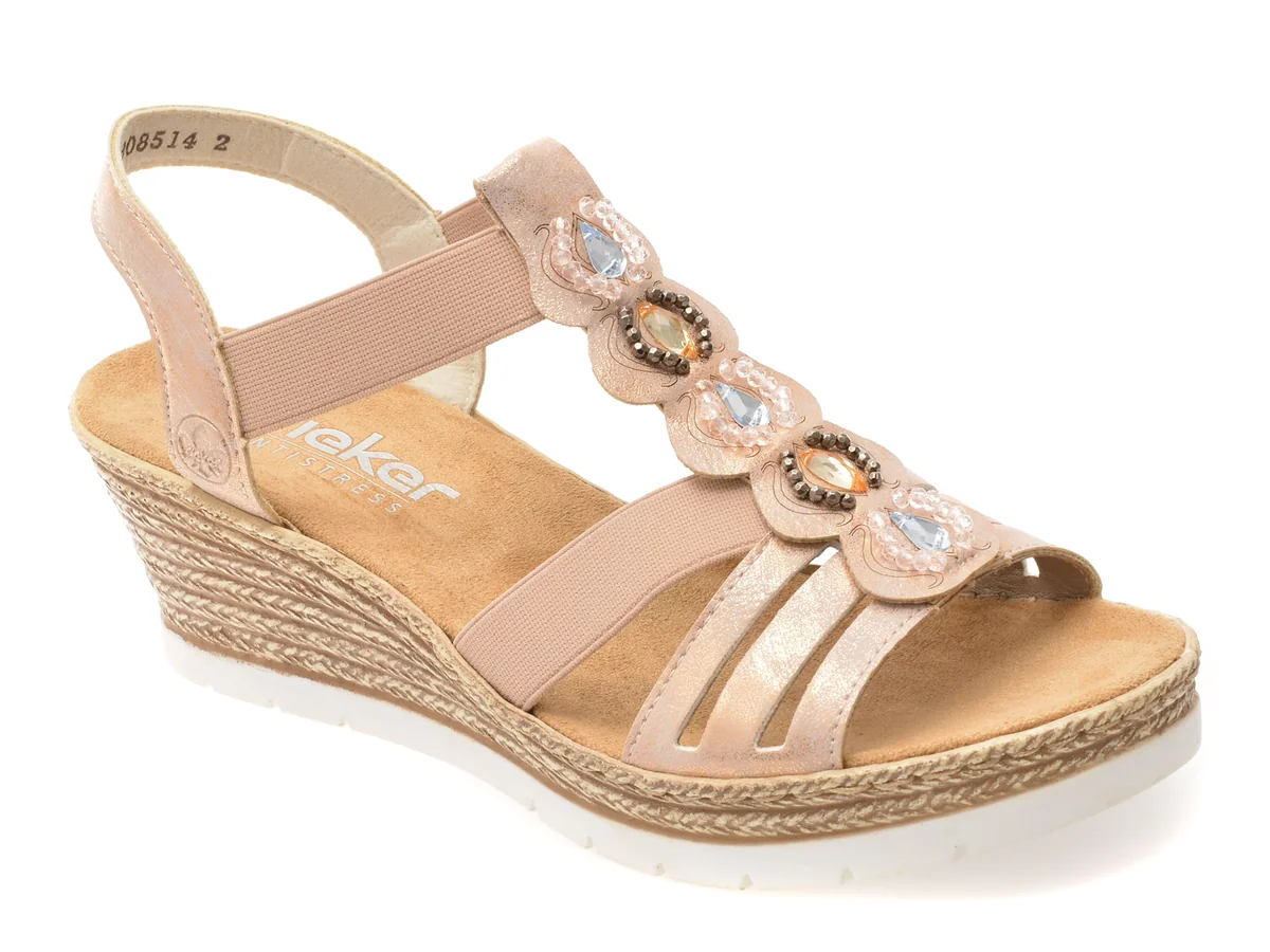 Sandale Rieker Roz, 619B2, Din Piele Ecologică