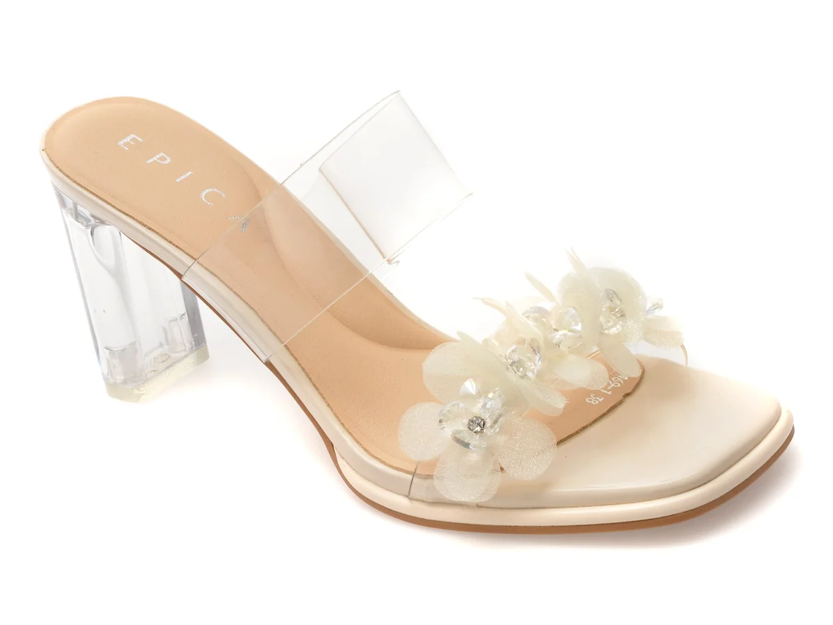 Papuci Epica Bej, 5169, Din PVC