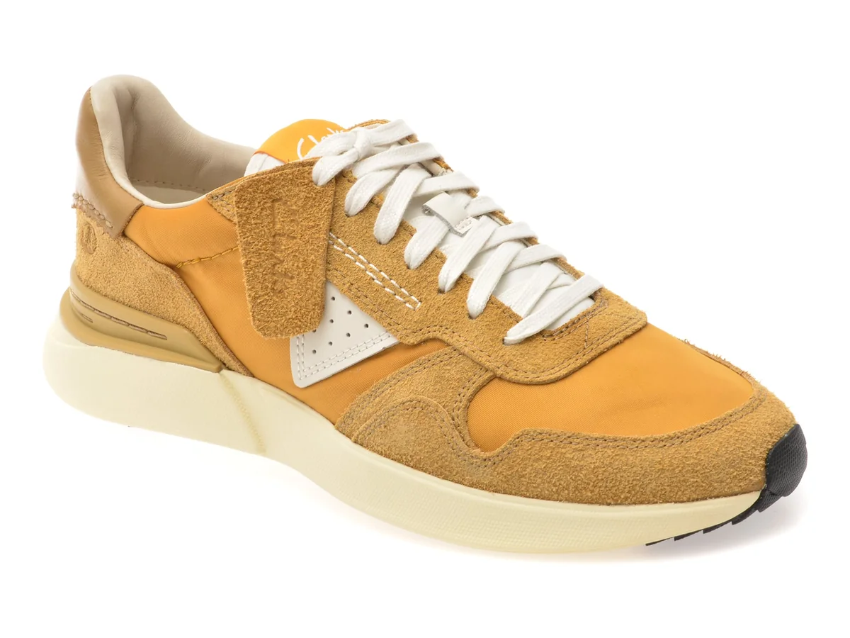 Pantofi Sport Clarks Maro, Craft Wick Lace, Din Material Textil Și Piele Întoarsă