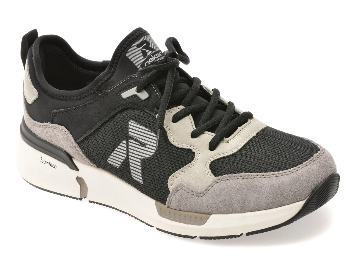 Pantofi Sport Rieker Negri U1405 Din Material Textil