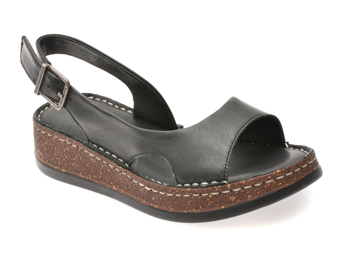 Sandale Flavia Passini Negre, 25100, Din Piele Naturala