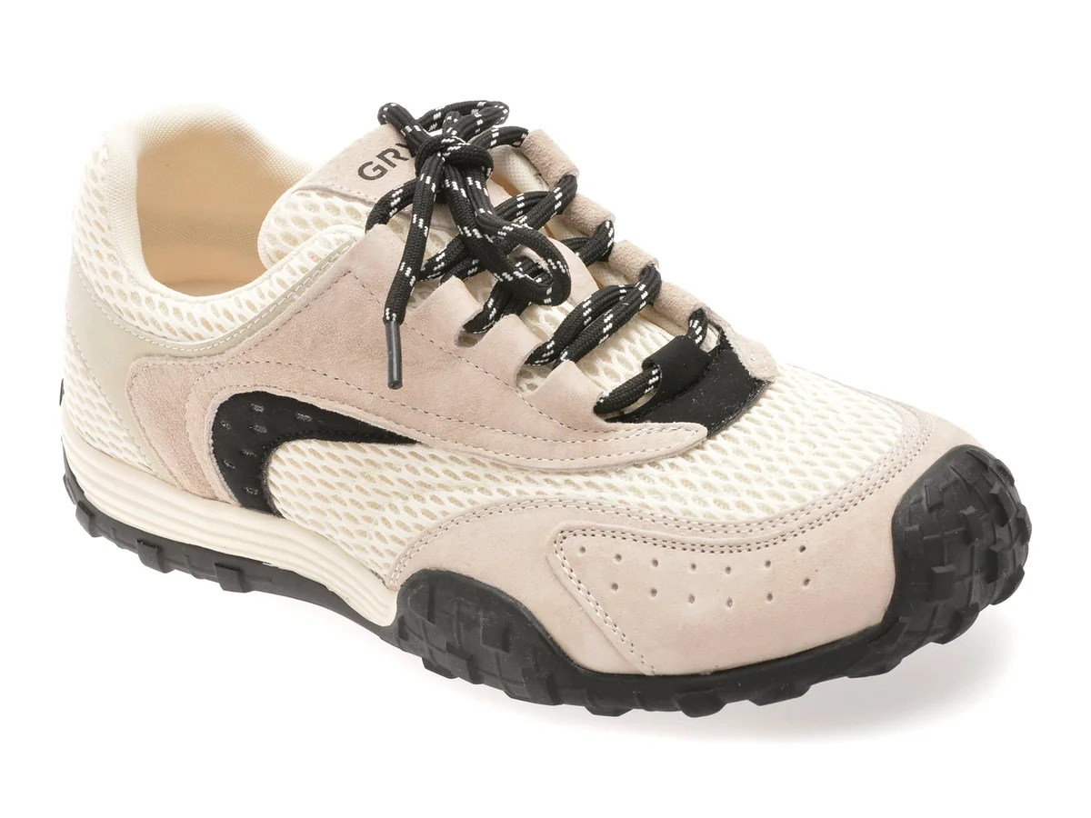 Pantofi Sport Gryxx Alb-Negru, 6235 Din Material Textil