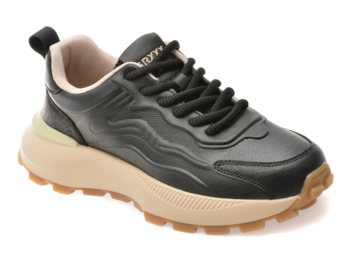 Pantofi Sport Gryxx Negri, 251220, Din Piele Ecologică