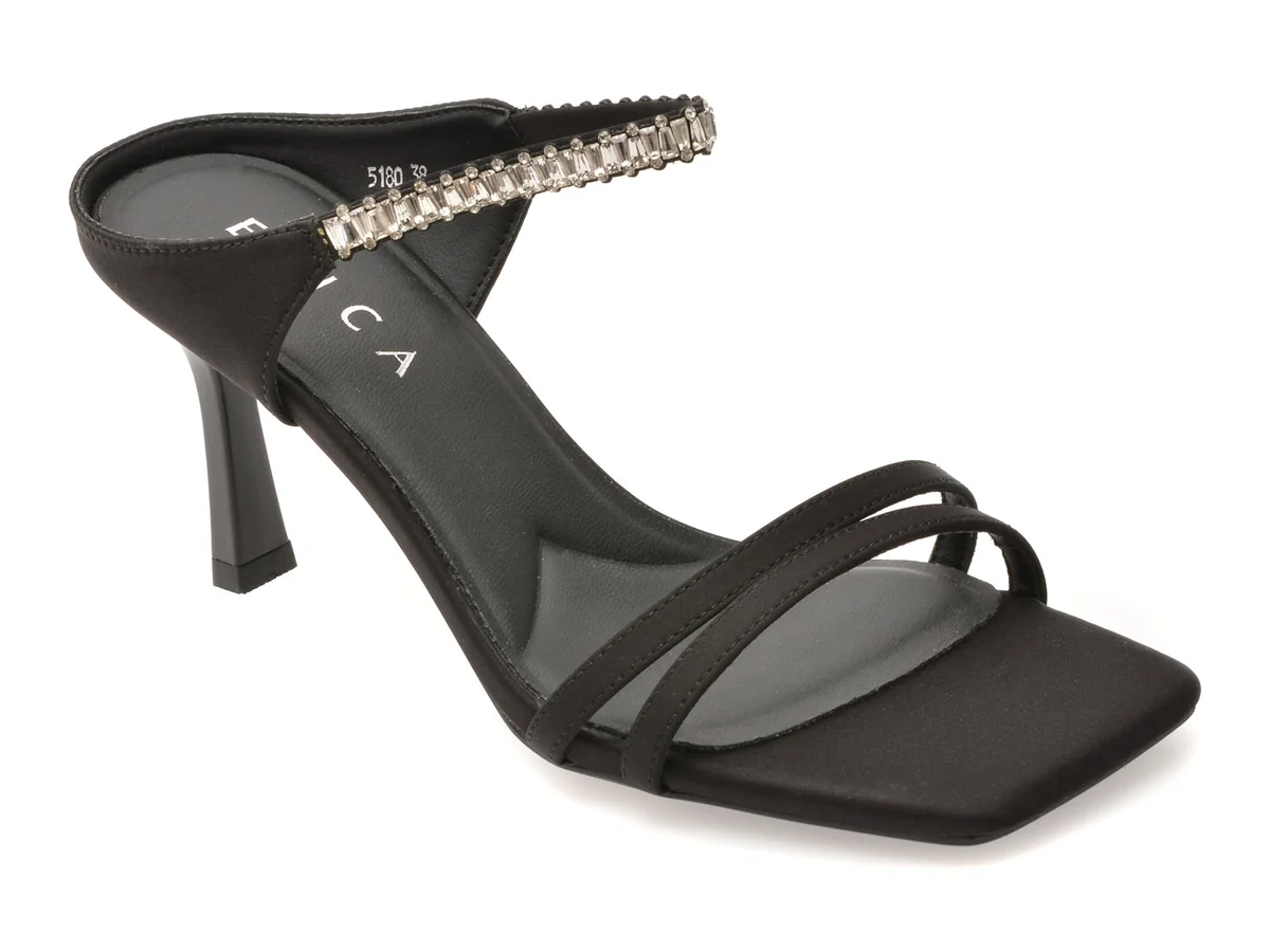 Papuci Epica Negri, 5180, Din Material Textil